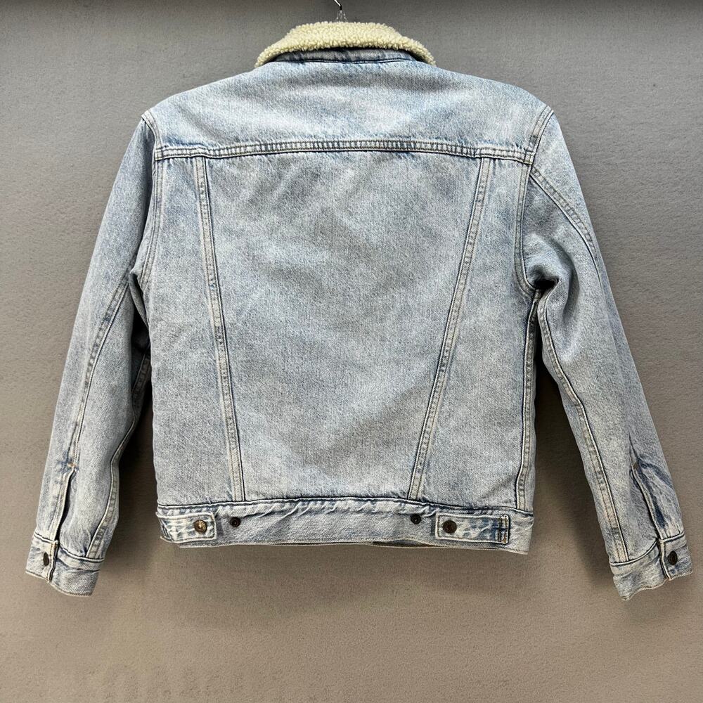 Levi's Denim Jacket Women's XS Light Blue Sherpa Lined Vintage Classic 80s Style - Picture 2 of 12